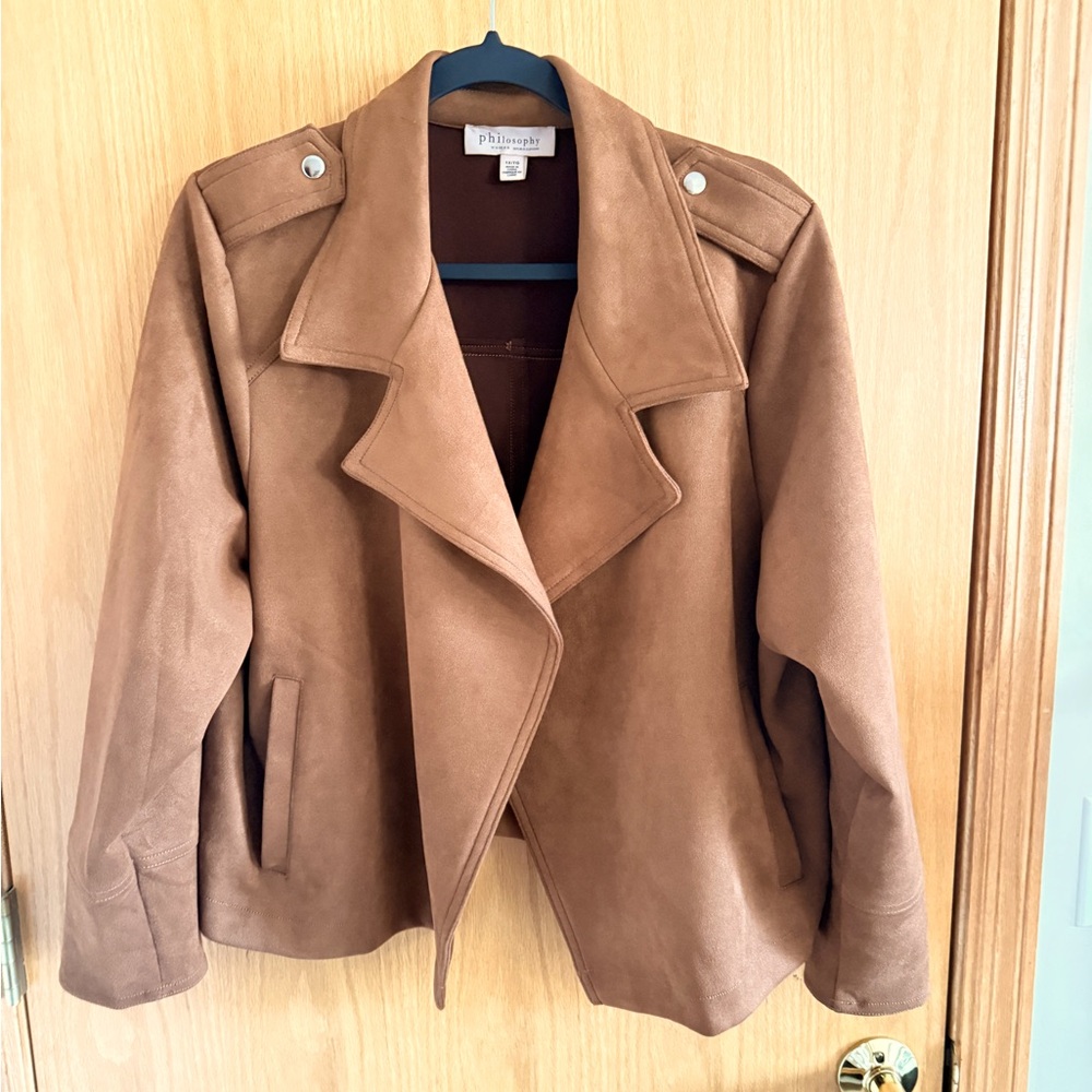 Philosophy Suede Faux Leather Jacket